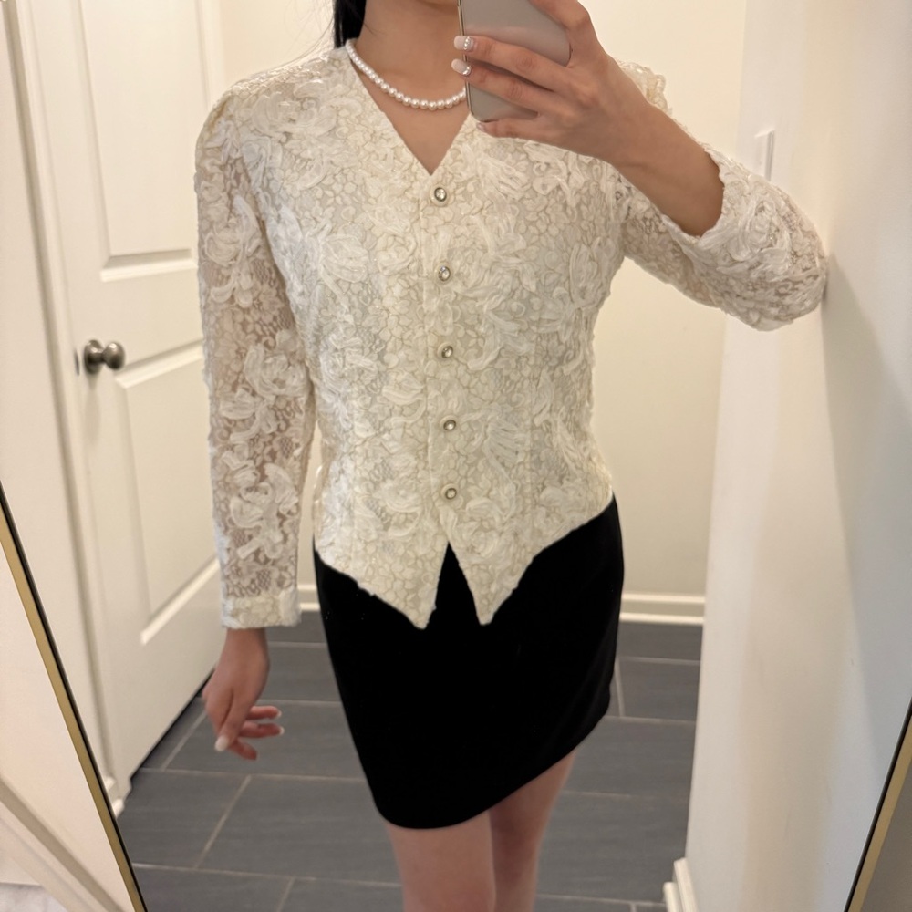 Vintage White Lace Jacket